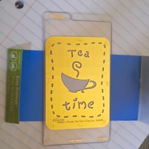 Ellison easy emboss phrase tea time